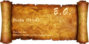 Buda Ottó névjegykártya